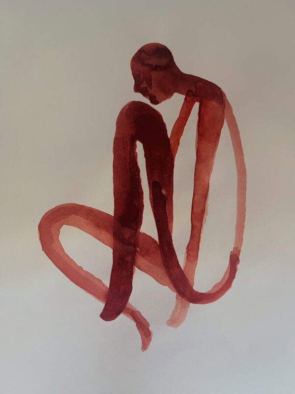 Watercolour drawings towards sculptures