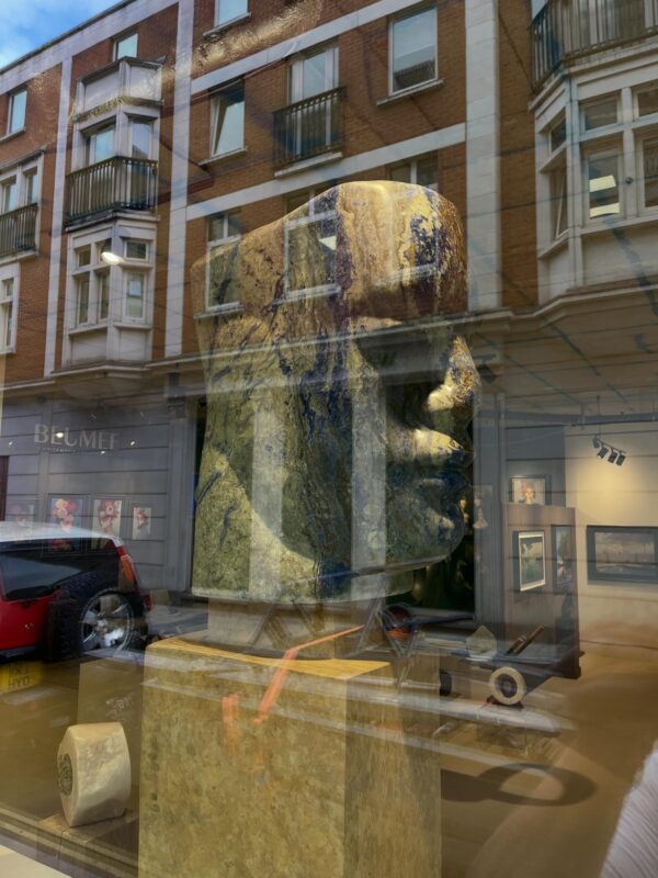 Liam and I installed a Bolivian blue marble head to a beautiful