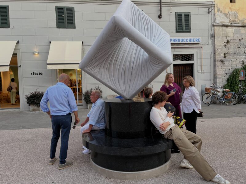 Each year in the town square of pietrasanta thare is a show